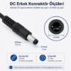 Alfais Usb To Dc 5.5x2.1mm Güç Kablosu 1.5 Metre resmi