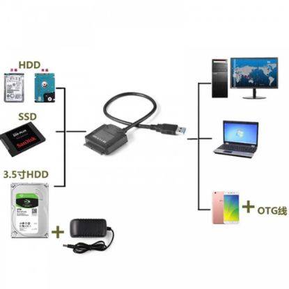 MAXGO Usb To Sata 3.0 2.5 3.5 Inç Hdd Hard KABLOSU resmi