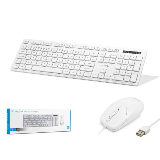 NODAR KM8520 Klavye Mouse Seti 1200 DPI Beyaz resmi